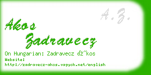 akos zadravecz business card